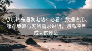想玩转岛遇发电站？必看：数据占用、缓存策略与网络需求说明，遇岛项目成功的原因
