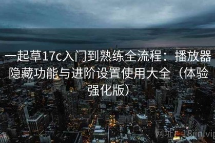 一起草17c入门到熟练全流程：播放器隐藏功能与进阶设置使用大全（体验强化版）