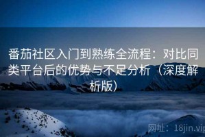 番茄社区入门到熟练全流程：对比同类平台后的优势与不足分析（深度解析版）