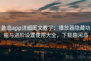 趣岛app详细图文教学：播放器隐藏功能与进阶设置使用大全，下载趣闲岛