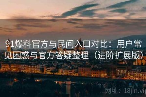91爆料官方与民间入口对比：用户常见困惑与官方答疑整理（进阶扩展版）