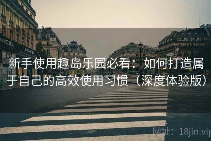 新手使用趣岛乐园必看：如何打造属于自己的高效使用习惯（深度体验版）
