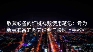 收藏必备的红桃视频使用笔记：专为新手准备的图文说明与快速上手教程