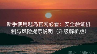 新手使用趣岛官网必看：安全验证机制与风险提示说明（升级解析版）