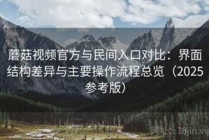 蘑菇视频官方与民间入口对比：界面结构差异与主要操作流程总览（2025参考版）