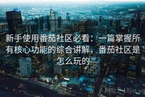 新手使用番茄社区必看：一篇掌握所有核心功能的综合讲解，番茄社区是怎么玩的
