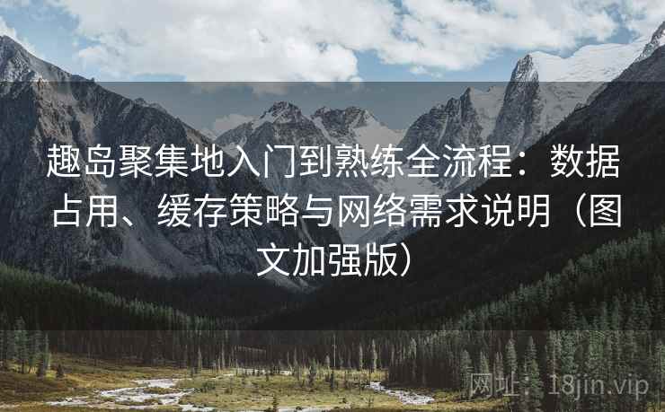 趣岛聚集地入门到熟练全流程：数据占用、缓存策略与网络需求说明（图文加强版）