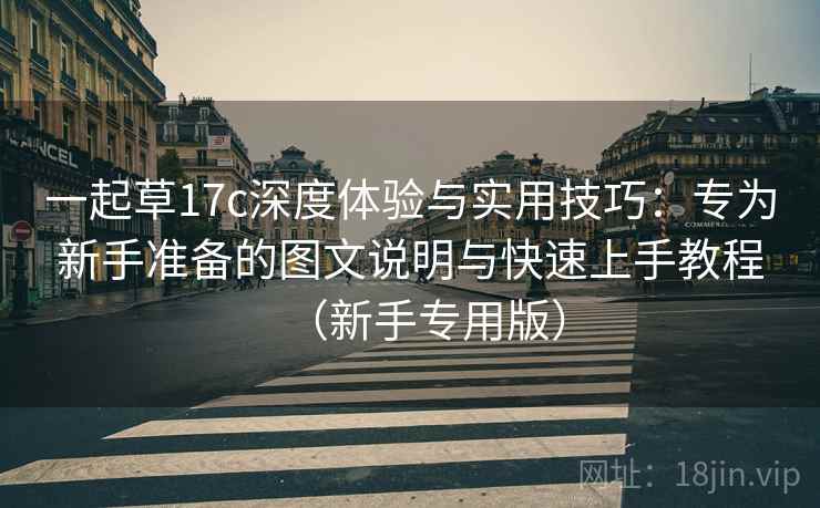 一起草17c深度体验与实用技巧：专为新手准备的图文说明与快速上手教程（新手专用版）