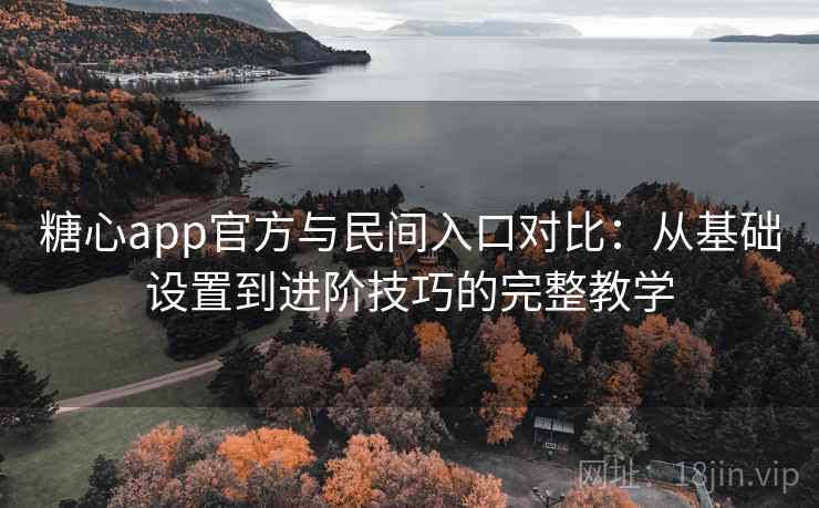 糖心app官方与民间入口对比：从基础设置到进阶技巧的完整教学