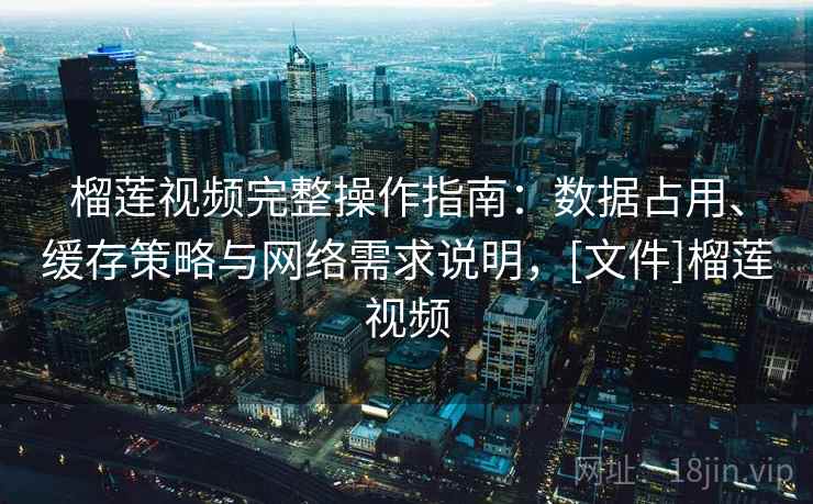 榴莲视频完整操作指南：数据占用、缓存策略与网络需求说明，[文件]榴莲视频